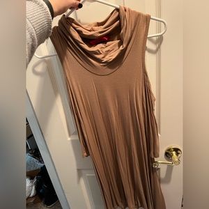 Nude cowl neck dress